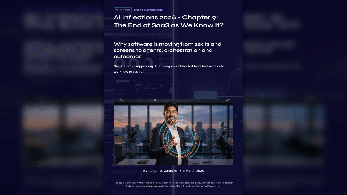White Paper: The 2026 AI Inflection Series - Chapter 9: The End of SaaS as We Know It? cover