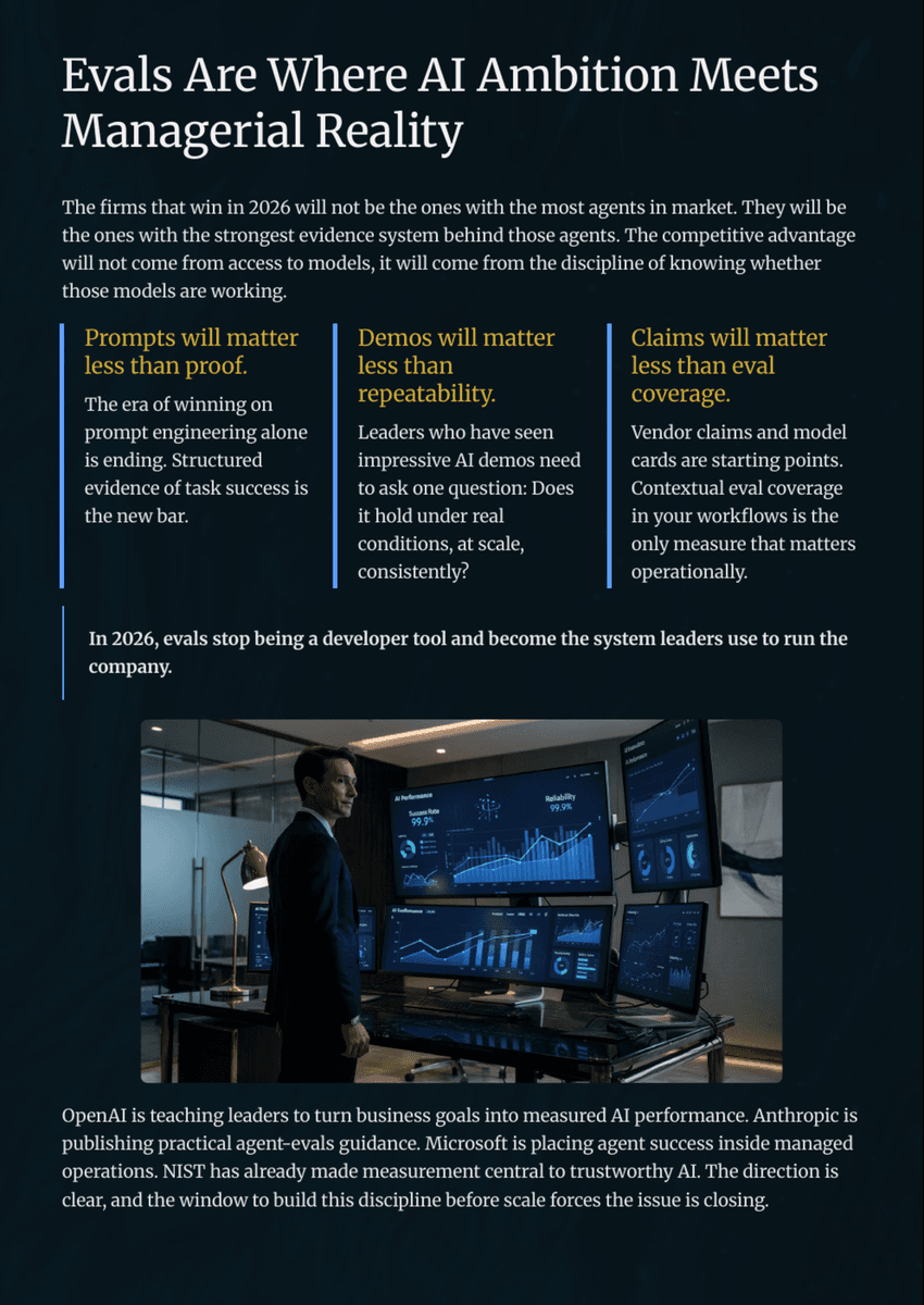 White Paper: The 2026 AI Inflection - Chapter 11: Build an Evals Management System Before You Scale - Page 16