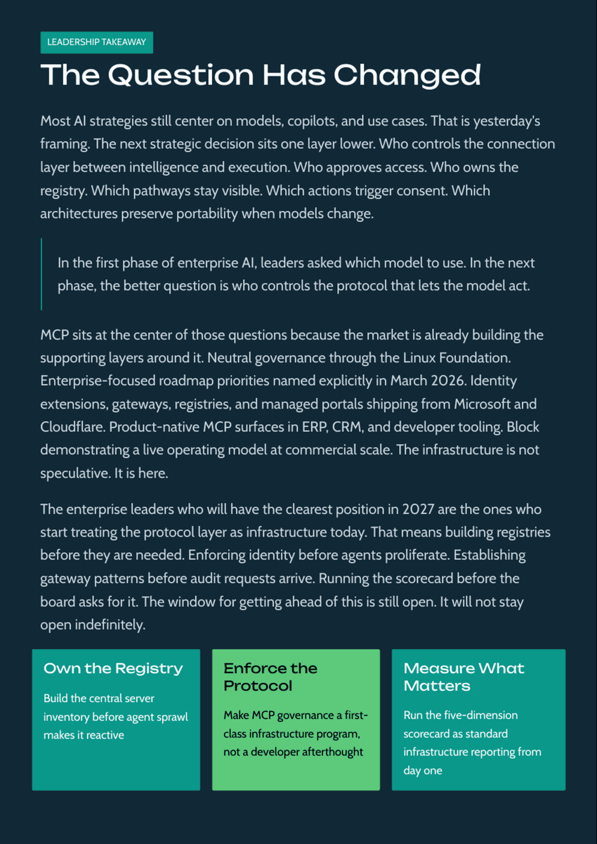 White Paper: The 2026 AI Inflection - Chapter 15: Why MCP Becomes the Control Plane for Enterprise AI - Page 17