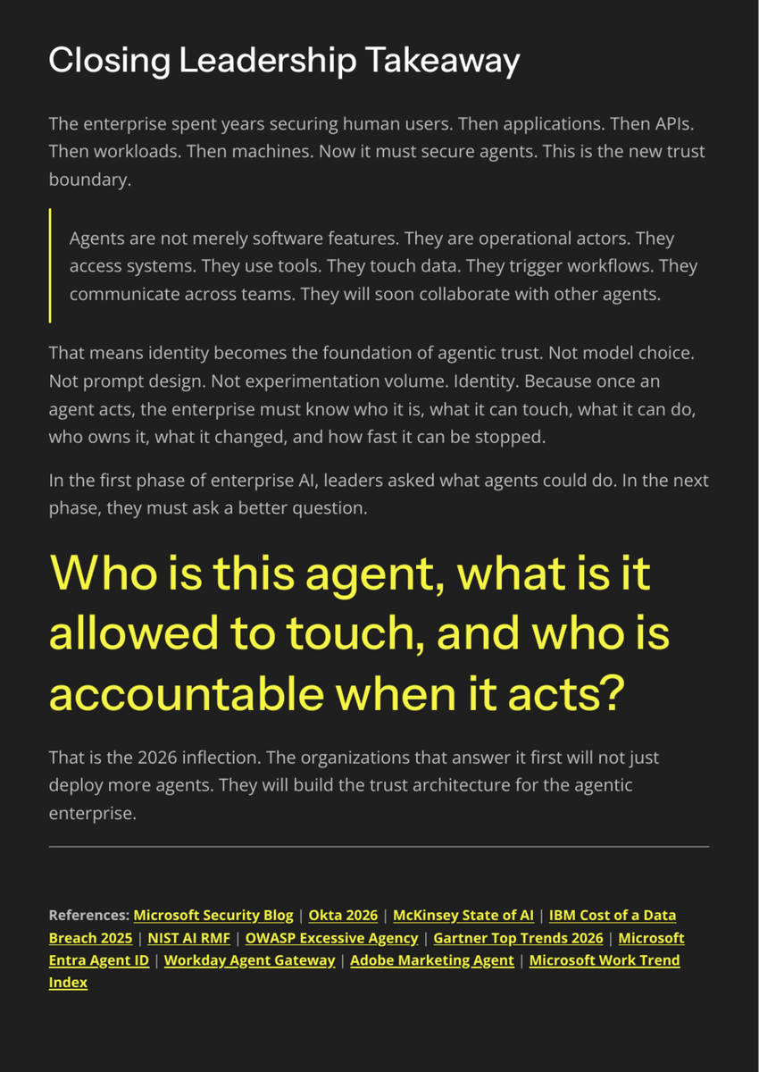 White Paper: The 2026 AI Inflection - Chapter 16: Every Agent Needs an Identity - Page 16