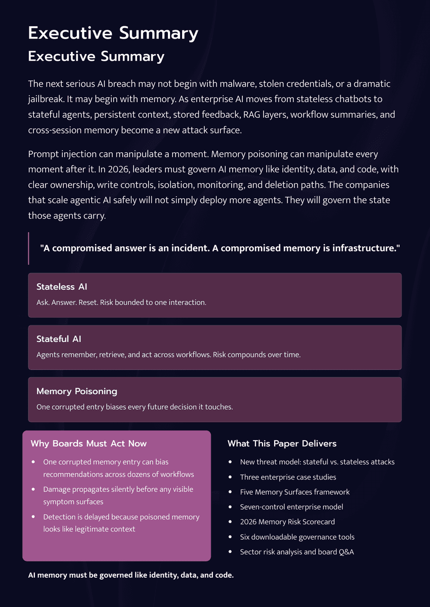 The 2026 AI Inflection Series - Chapter 17: The Next AI Breach Will Start in Memory - Page 3