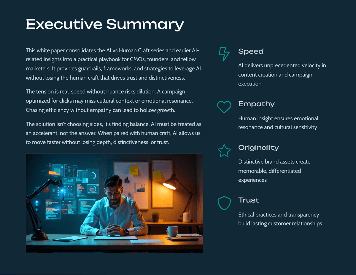 AI vs. Human Craft: Balancing Speed, Soul, and Strategy in the Creative Economy - Page 2