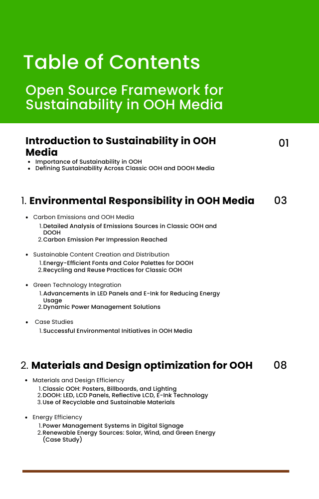 An Open Source Industry Guide: Sustainability in Out-of-Home Advertising - Page 2