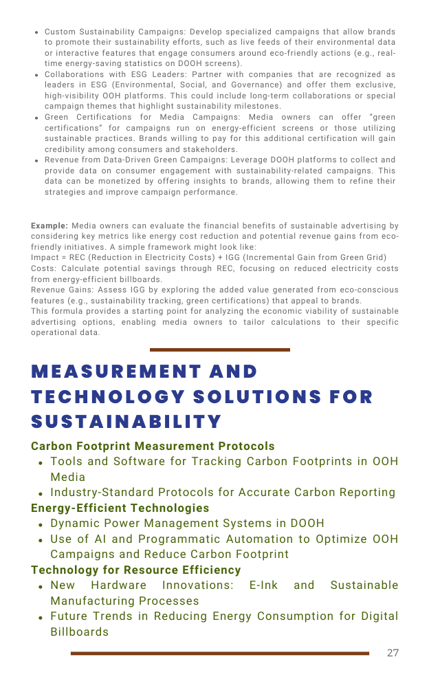 An Open Source Industry Guide: Sustainability in Out-of-Home Advertising - Page 33