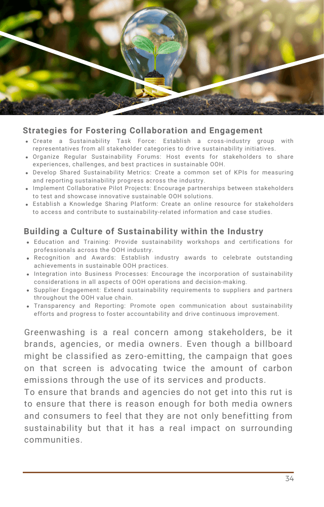 An Open Source Industry Guide: Sustainability in Out-of-Home Advertising - Page 40