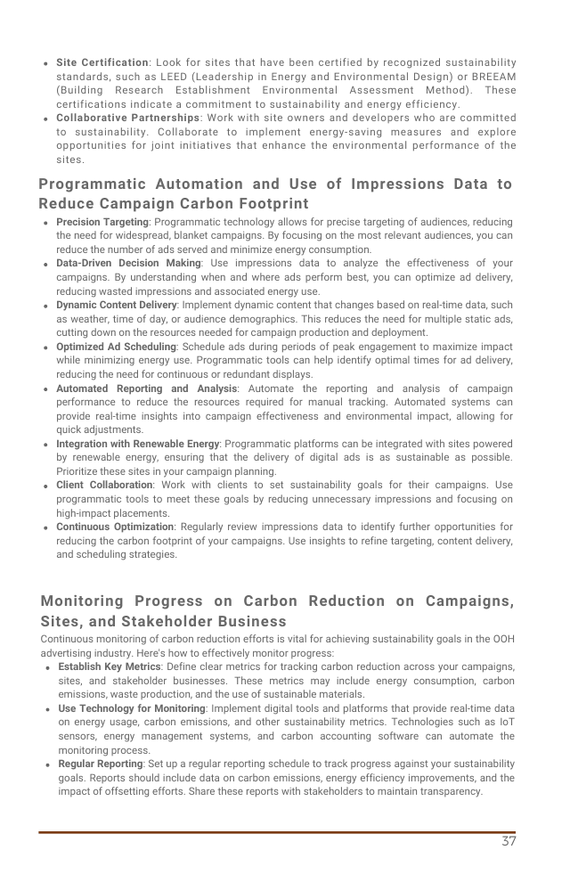 An Open Source Industry Guide: Sustainability in Out-of-Home Advertising - Page 43