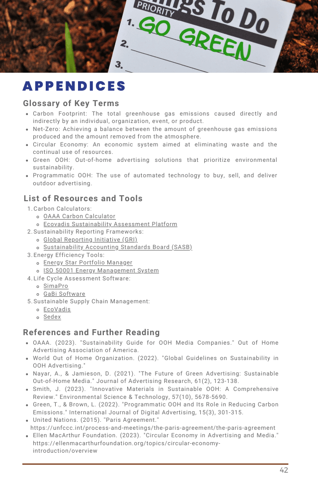An Open Source Industry Guide: Sustainability in Out-of-Home Advertising - Page 48