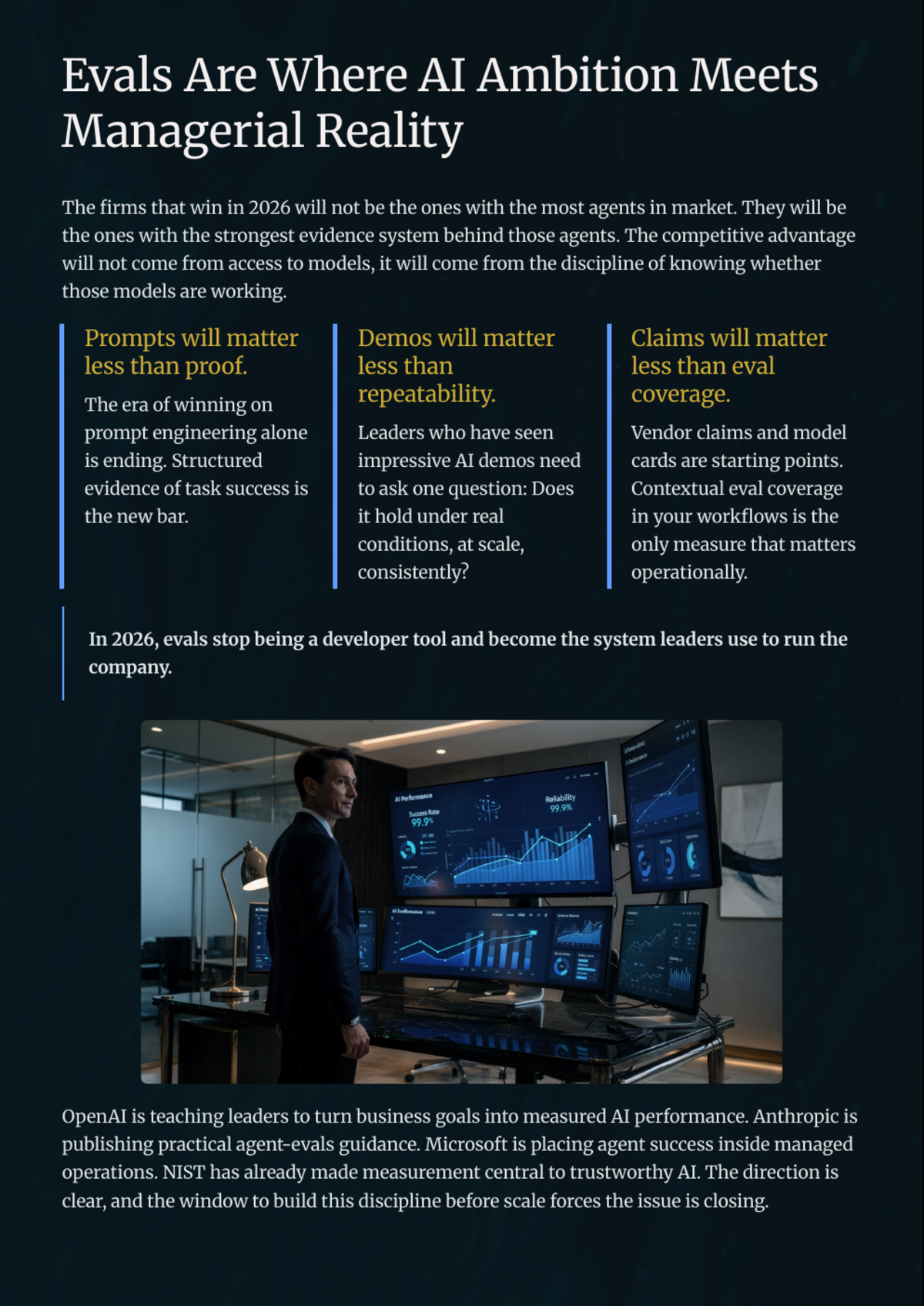White Paper: The 2026 AI Inflection — Chapter 11: Why Evals Become the New Management System - Page 16