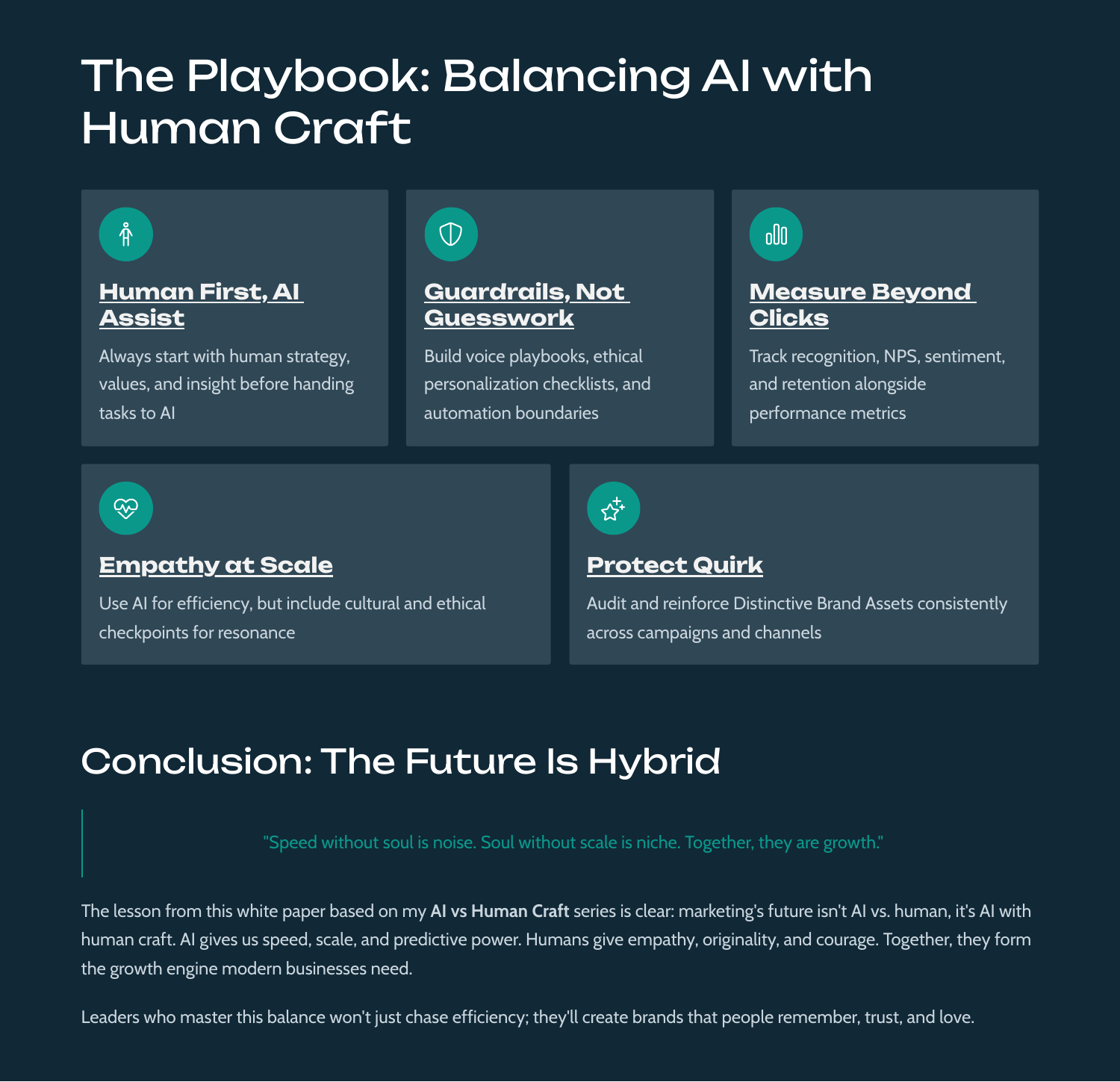 White Paper: AI vs Human Craft: Balancing Speed, Soul & Strategy in Modern Marketing - Page 15