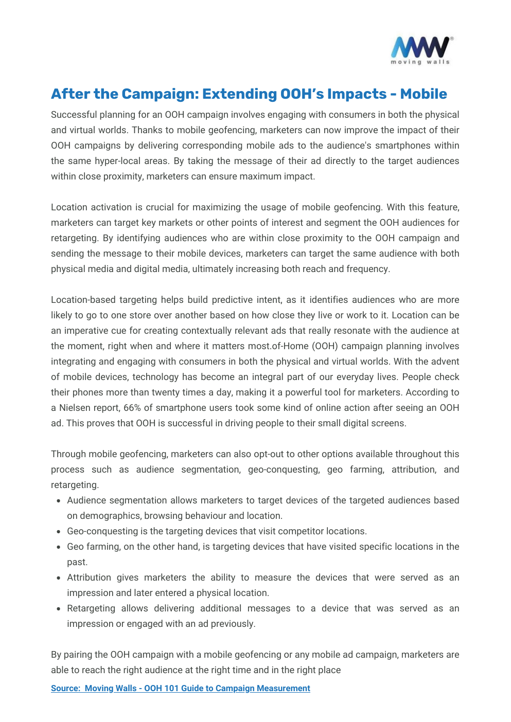 White Paper - WHY OOH MUST BE PART OF YOUR MARKETING PLAN; ADVANTAGES OF OOH MEDIA - Page 31