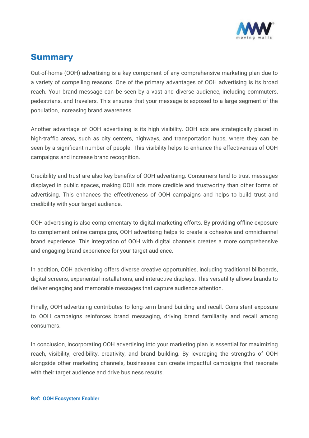 White Paper - WHY OOH MUST BE PART OF YOUR MARKETING PLAN; ADVANTAGES OF OOH MEDIA - Page 39