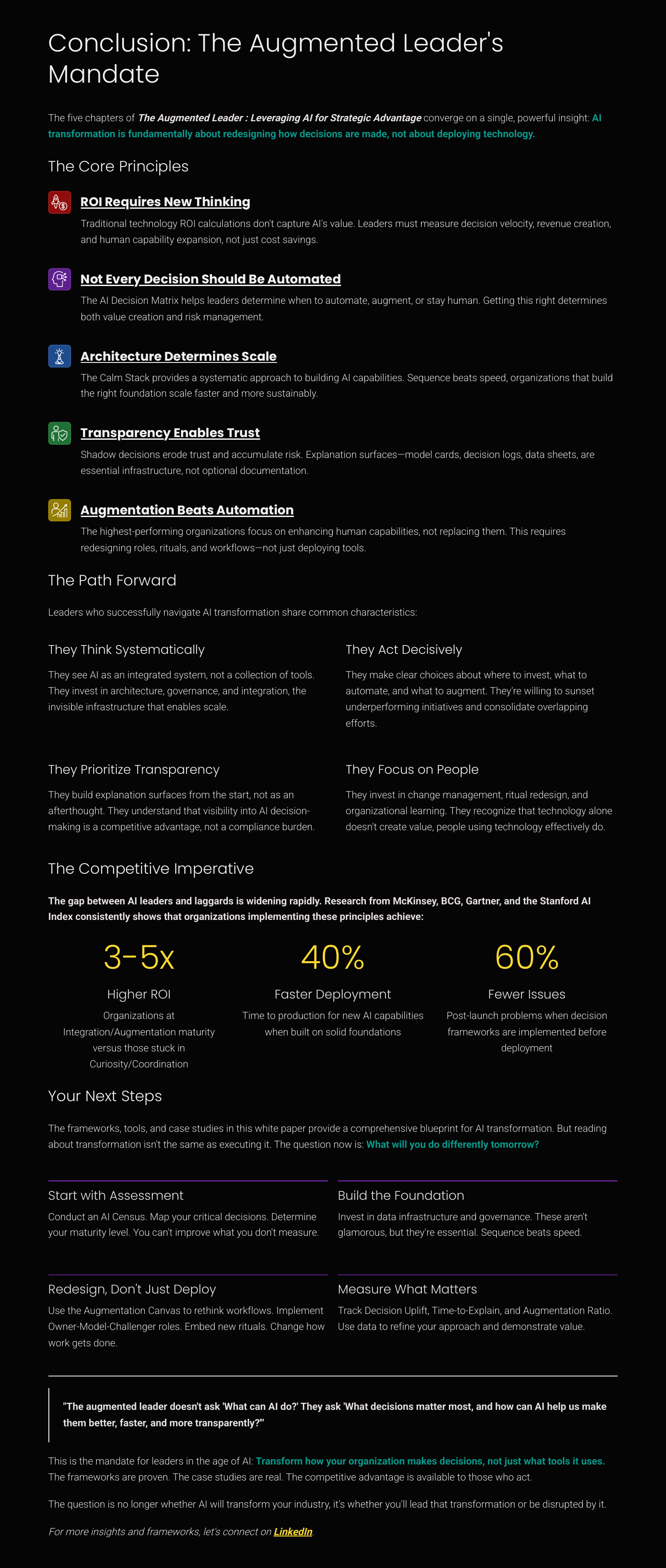 White Paper: The Augmented Leader: Leveraging AI for Strategic Advantage. - Page 10